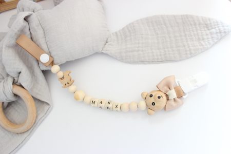 Zawieszka do smoczka ’ Drewniany Miś’