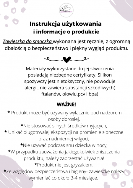 Zawieszka do smoczka 'niebieski króliczek’