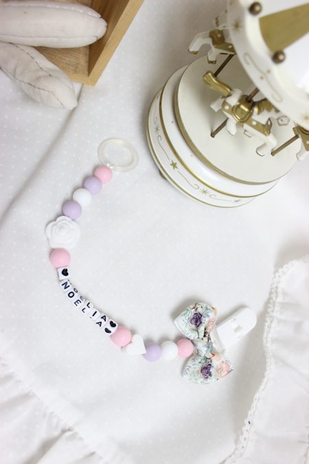 Zawieszka do smoczka „liliowa”