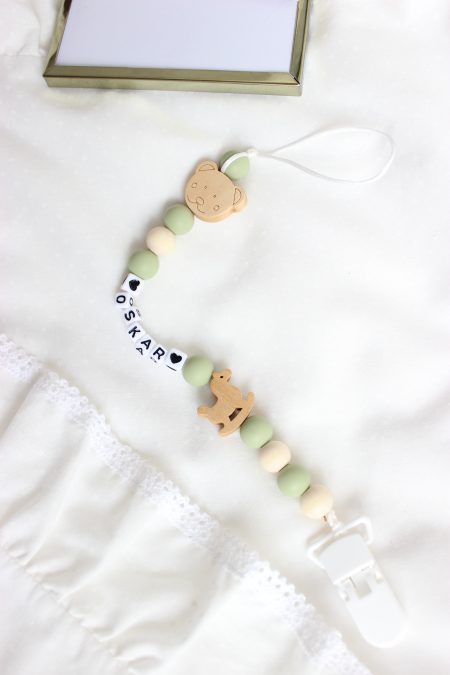 Zawieszka silikonowo-drewniana „miś”