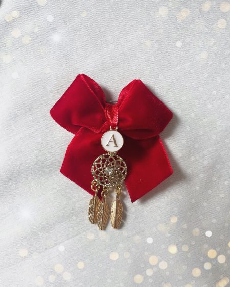 Kokardka z literką i łapaczem snów