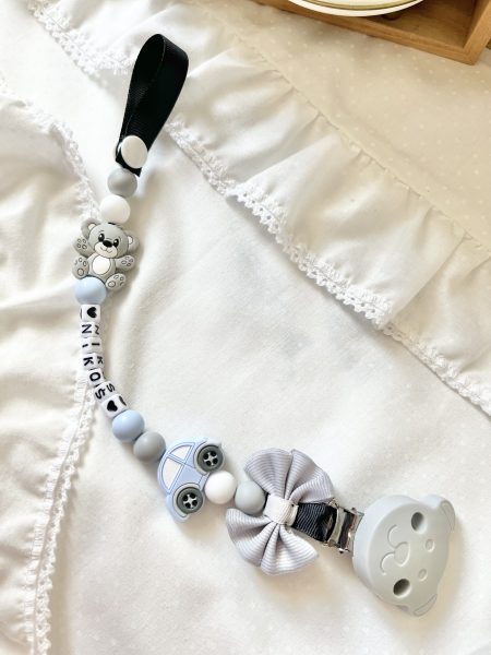 Zawieszka do Smoczka „ na czarnej tasiemce”