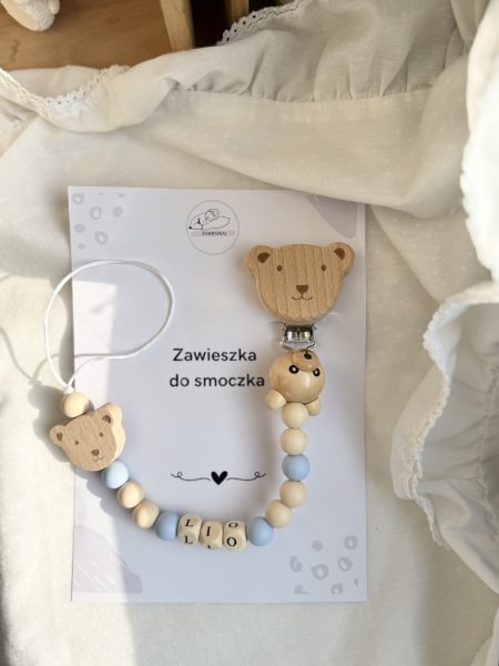 Zawieszka dwa drewniane misie